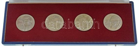 Német Demokratikus Köztársaság 1976. "20 Jahre Nationale Volksarmee (20 éves a Nemzeti Néphadsereg)" 4xklf Cu-Ni emlékéremből álló szett eredeti díszdobozban (40mm) T:UNC patina German Democratic Republic 1976. "20 Jahre Nationale Volksarmee (20 years of the National People's Army)" 4xdiff Cu-Ni medallion set in original decorative case (40mm) C:UNC patina