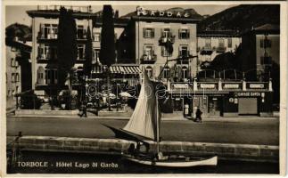1932 Torbole, Hotel Lago di Garda, Garage Garda, A. Kralicek Fotografo / hotel, shops (tear)