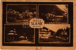 Slanic-Moldova, Baile Slanic, Szlanikfürdő (Bacau); multi-view postcard with spa, villa (fa)