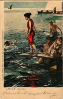 Torbole, Seebad. Künstler-Heliocolorkarte No. 2959. von Ottmar Zieher s: M. Zeno Diemer (EB)