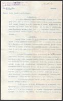 1926 Bp., a M. Kir. Honvéd Törvényszék végzésről értesítő levele Magassy Gyula részére, a 39. vörös gyalogezred tagjaként 1919. július 7-én polgári egyén ellen elkövetett ,,nyilvános erőszakoskodás" bűntettének ügyében