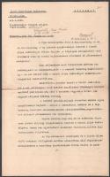 1925 Csáky Károly honvédelmi miniszter körlevele a ,,Nyugállományu tisztek polgári foglalkozása" tárgyában, Benedikty Imre ny. áll. m. kir. ezredes részére címezve, sérült borítékkal