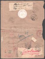 1925 Csáky Károly honvédelmi miniszter körlevele a ,,Nyugállományu tisztek polgári foglalkozása"...