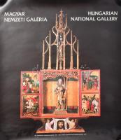 cca 1990-2000 Szt. András-oltár Liptószentandrásról, MNG plakát, feltekerve, 50×43 cm