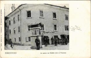 1918 Trentino (Südtirol), Val di Fiemme, un saluto da Ziano, Ristorante al Polo. Edit. Biolo &amp; C. (Venezia) / restaurant (EK)