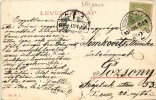 1907 Szombathely, Gyalogsági laktanya. W.L. 196. (ázott / wet damage)