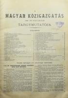 1903 Magyar Közigazgatás XXI. évf. 1-52. sz. Átkötött félvászon-kötésben, kopott borítóval, kissé sé...
