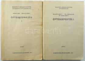 Vajda Zoltán - Neuwirth Gábor: Építésszervezés I. + Bacher Károly - Lánczos Pál - Soós László: Építésgépesítés I. BME Építőmérnöki Kar. Bp., 1977-1991, Tankönyvkiadó. Kiadói papírkötések, kopott, foltos borítóval, az első kötet erősen foltos lapokkal és a hátsó borítóján tollas jegyzettel.
