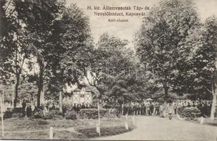 Kaposvár M. kir. Államvasutak Táp- és Nevelőintézete kert