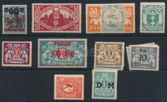 Németország - Danzig 1921-1923 10 db komplett kiadás (Mi EUR 77.-)