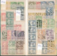 62 db Turul összefüggés, főként párok és hármascsíkok, összesen 144 db bélyeg berakólapon