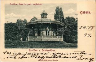 1899 Gödöllő, Pavillon a felső parkban. Pick Testvérek kiadása (gyűrődés / crease)