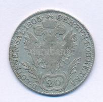 Ausztria 1806A 20kr Ag "II. Ferenc" (6,52g) T:F, jusztírozott, verőtő-hiba Austria 1806A 20 Kreuzers Ag "Francis II" (6,52g) C:F, adjusted, die-error Krause KM#2140