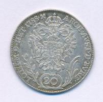 1788B 20kr Ag "II. József" (6,58g) T:XF,VF Hungary 1788B 20 Kreuzers Ag "Joseph II" (6,58g) C:XF,VF Huszár: 1880., Unger III.: 1329.a