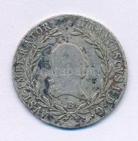 1818B 20kr Ag "I. Ferenc" Körmöcbánya (6,46g) T:VF, patina
Hungary 1818B 20 Kreuzers Ag &...