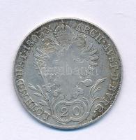 1803B 20kr Ag "I. Ferenc" Körmöcbánya (6,62g) T:F Hungary 1803B 20 Kreuzers Ag "Franz I" Kremnica (6,62g) C:F Unger III.: 1375.a, Huszár: 1964., Adamo C28