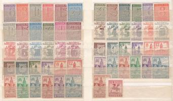 Helyi kiadások 188 db klf bélyeg, kétoldalas nagyalakú berakólapon