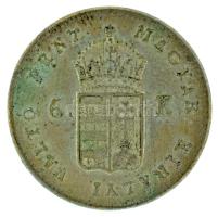 1849NB 6kr Ag T:AU,XF, patina Adamo B2