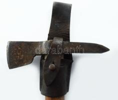 Vájár csákány, hordozótokkal, h: 42 cm