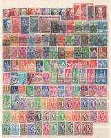 Francia, Szovjet, Brit-amerikai zóna 268 db klf bélyeg, kétoldalas nagyalakú berakólapon