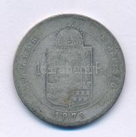 1879KB 1Ft Ag "Ferenc József / Középcímer" T:F patina Adamo M15