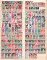 Saar, Szerbia, II. világháborús területek 283 db klf bélyeg, kétoldalas nagyalakú berakólapon