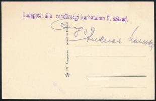 ~1915 Címezetlen képeslap "Budapesti álla(...) rendőrségi karhatalom 11. század." bélyegzéssel