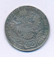 Ausztria 1826A 20kr Ag "I. Ferenc" Bécs (6,57g) T:VF Austria 1826A 20 Kreuzers Ag "Franz I" Vienna (6,57g) C:VF Krause KM#2144