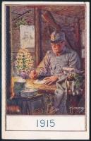 1915 Tábori posta képeslap "M. KIR. 306. HONV. GYAL. EZRED PARANCSNOKSÁGA" + "FP / 18...