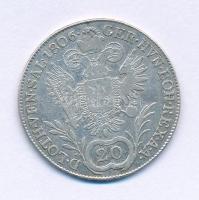 Ausztria 1806A 20kr Ag "II. Ferenc" Bécs (6,55g) T:F Austria 1806A 20 Kreuzers Ag "Franz II" Vienna (6,55g) C:F Krause KM#2141
