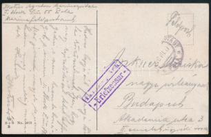 1917 Tábori posta képeslap "(K.u.k. MARINEFELDPO)STAMT / POLA"