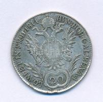 Ausztria 1814A 20kr Ag "I. Ferenc" Bécs (6,60g) T:F, pici peremhiba Austria 1814A 20 Kreuzers Ag "Franz I" Vienna (6,60g) C:F, tiny edge error Krause KM#2142