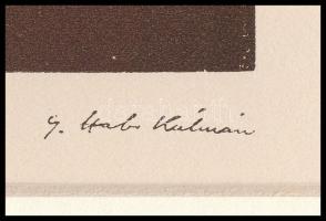 Gáborjáni Szabó Kálmán (1897-1955): Budapesti panoráma. Fametszet, papír, jelzett a fametszeten. Az ...