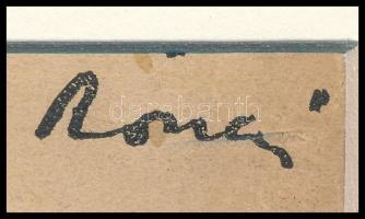 1914 Rippl-Rónai József (1861-1927): Virágtanulmány, litográfia, papír, jelzett a litográfián, , meg...