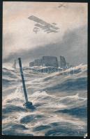 1918 Tábori posta képeslap "K.u.k. Matrosendetachement Grado"