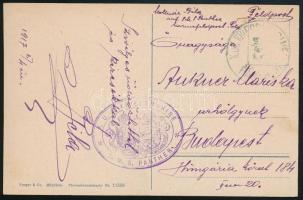 1917 Tábori posta képeslap "K.u.k. KRIEGSMARINE / S. M. S. PANTHER"