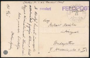 1915 Tábori posta képeslap "K. u. K. KRIEGSMARINE / S. M. S. PANTHER", "passiert"