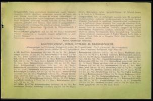 cca 1930 Konecsni György Balaton idegenforgalmi kiadvány; 12p.; belső oldalak ly., sérülések, nyomda...