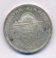 1938. 5P Ag "Szent István" T:AU,XF Adamo P8.1