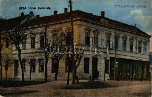Detta, Ghedu, Deta; Bellavista szálloda és kávéház, Frankl Adolf üzlete. Ballon Sándor és fia kiadása / hotel and café, shop (EK)