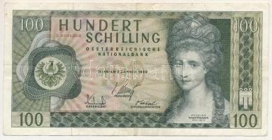 Ausztria 1969. 100Sch, I. kiadás, "B 128175 P" T:F Austria 1969. 100 Schilling, 1st issue, "B 128175 P" C:F Krause 145.