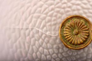 Antik talpas kínáló, üvegen repedéssel, d: 23 cm, m: 18 cm