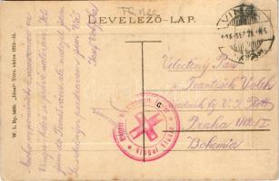 1915 Vinga, Piactér, Római katolikus templom, Szentháromság szobor. W.L. Bp. 5430. / market square, ...