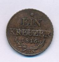 1816B 1kr Cu Körmöcbánya T:AU,XF Huszár 2058, Unger III.: 1406.a