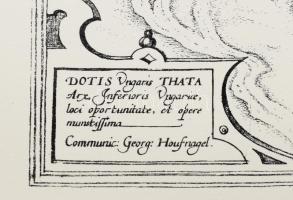 Jelzés nélkül: Dotis (Tata), régi metszet után készült modern szitanyomat, papír, 33x45 cm