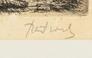 Szentiványi Lajos (1909-1973), Zugor Sándor (1923-2002): Vajdahunyad, Budapest. Rézkarc, papír, Szen...