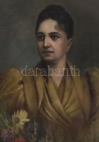 Ábrányi Lajos (1849?1901), 2 db mű: Férj és feleség portréja, 1894 körül. Olaj, vászon, mindkettő je...