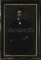 Ábrányi Lajos (1849?1901), 2 db mű: Férj és feleség portréja, 1894 körül. Olaj, vászon, mindkettő je...