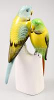 Hollóházi papagájok, kézzel festett porcelán, jelzett, hibátlan, m: 17 cm
