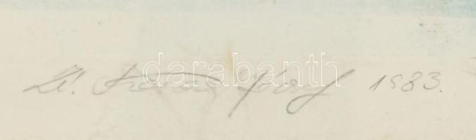 Zé Kovács József (1951-): Leánynézőben. Rézkarc, papír, jelzett, számozott (6/100), üvegezett fakere...